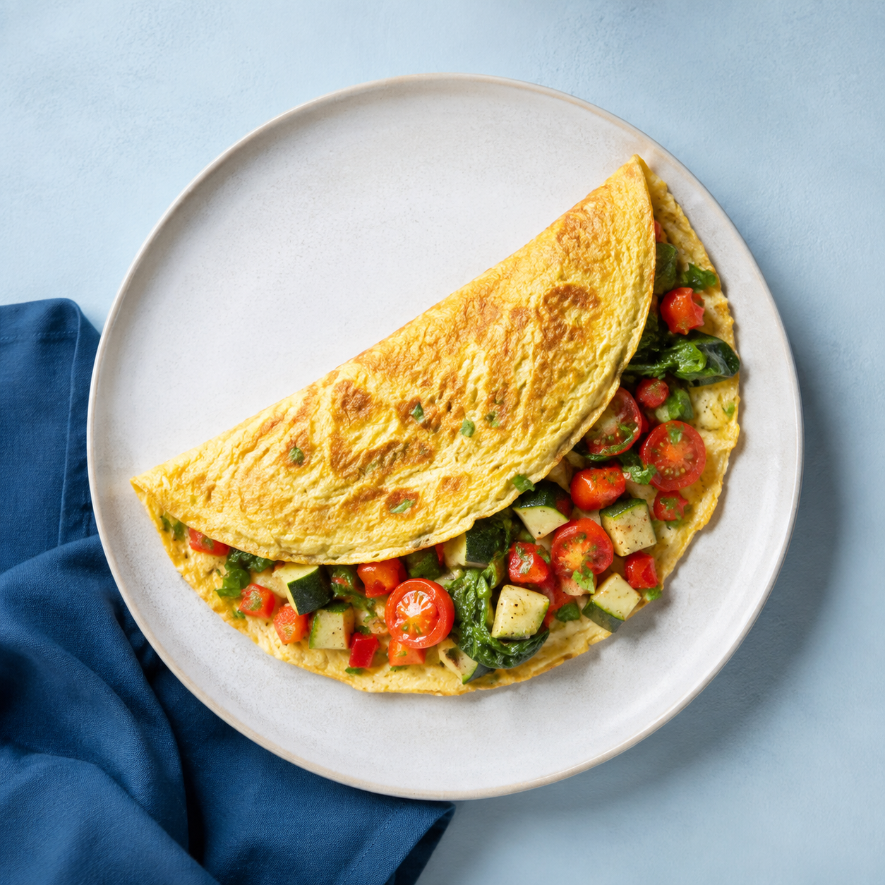 Omelette méditerranéenne aux légumes